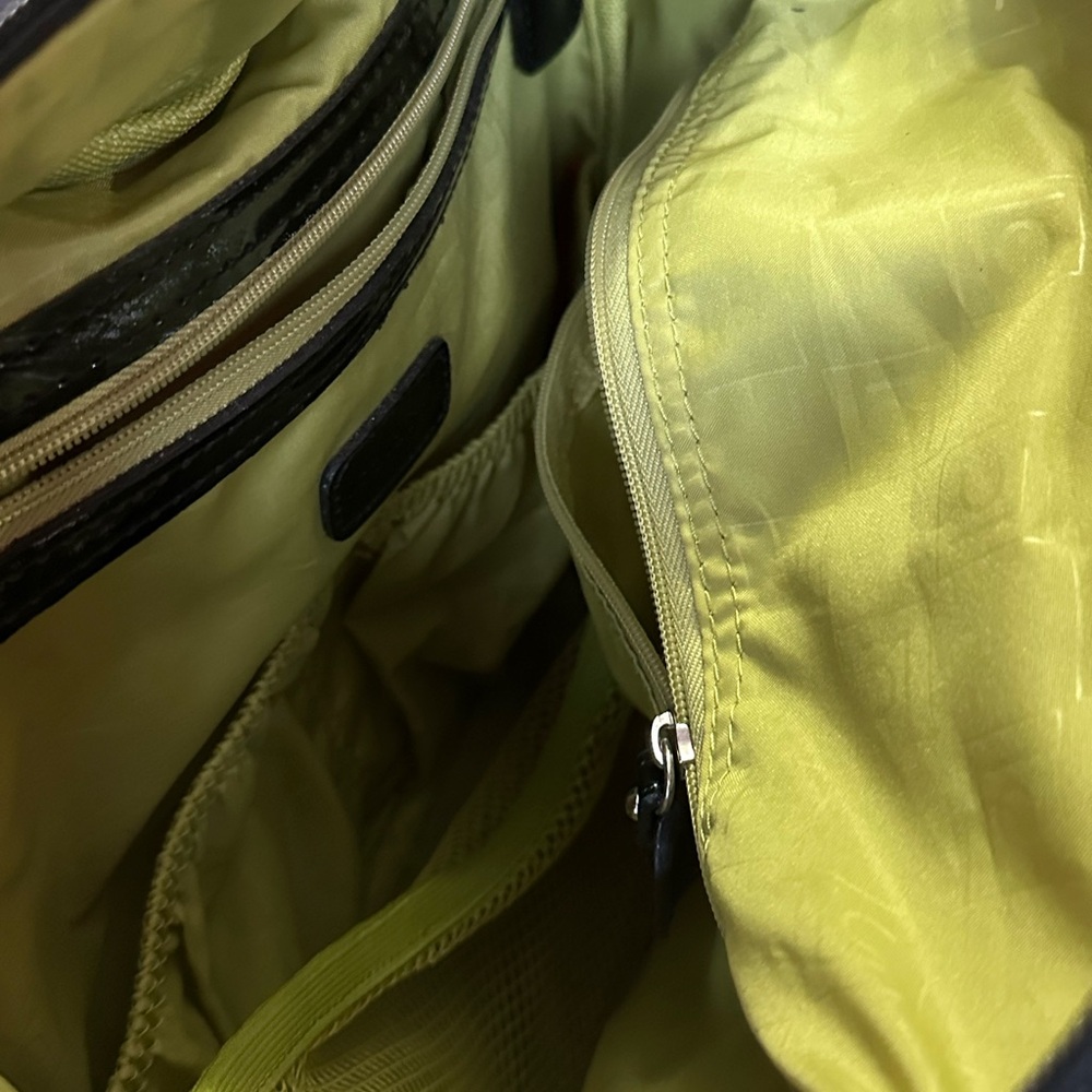 Liz Claiborne Houndstooth Patent Leather Trim Carry-On Bag Barely Used Y2K Prepp - Picture 5 of 14